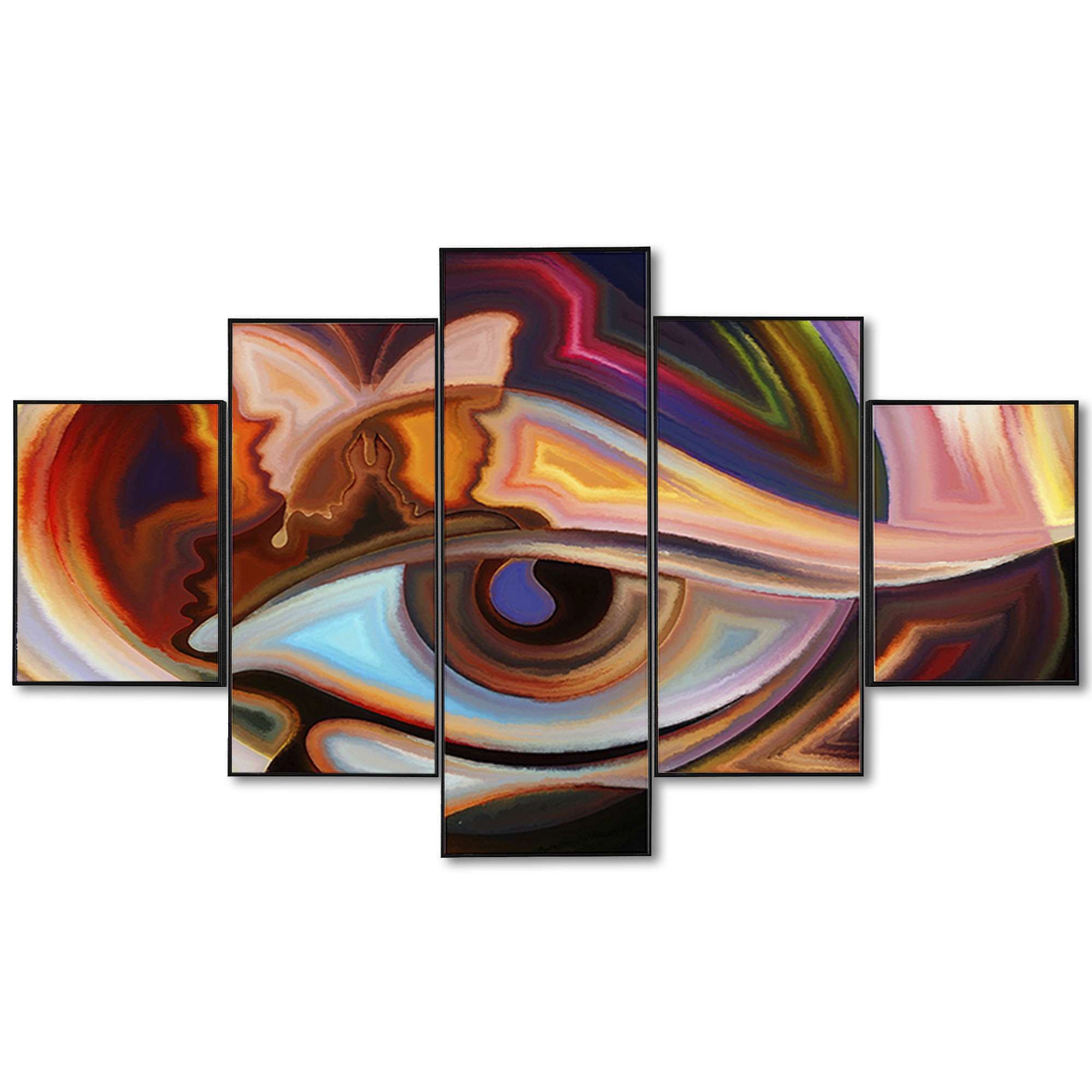 Set Of Five Framed Digital Wall Painting - Image 3
